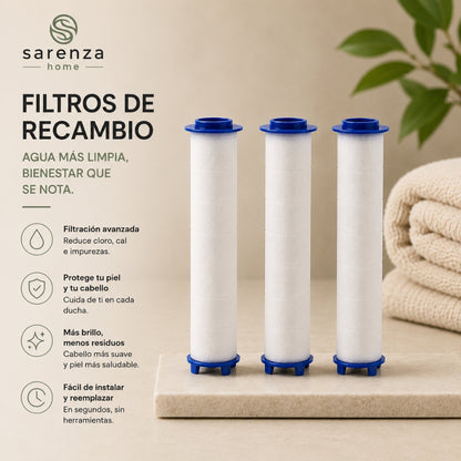 Filtros para ducha AquaFilter™ (PACK 3 ud.)
